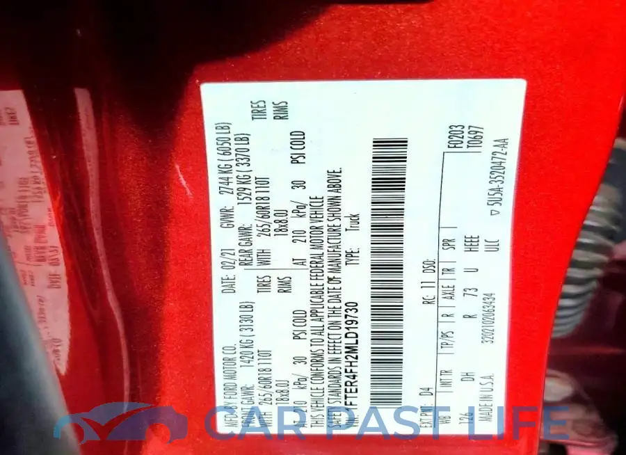 1FTER4FH2MLD19730# 12