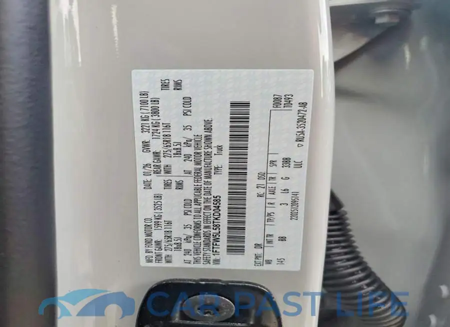 1FTFW5L58TKD04585# 12
