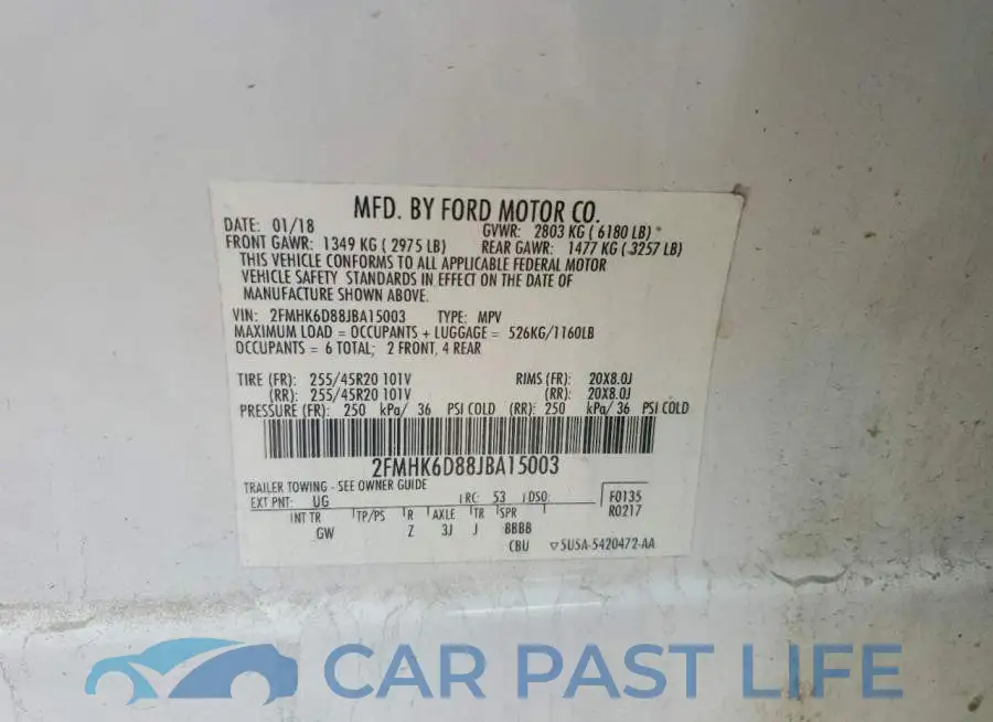 2FMHK6D88JBA15003# 13