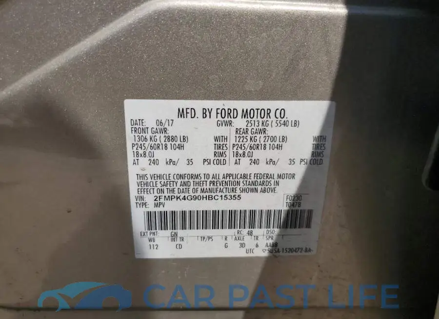 2FMPK4G90HBC15355# 14
