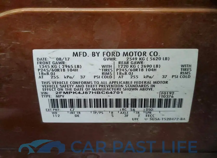 2FMPK4J87HBC64701# 14
