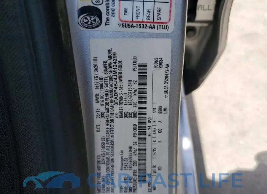 3FADP4BJ4JM124299# 12