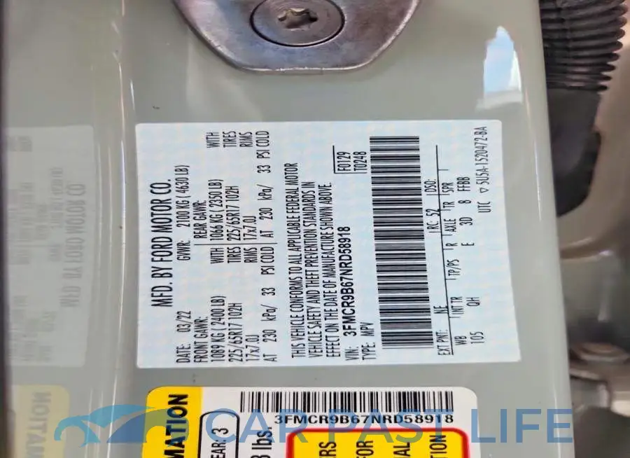 3FMCR9B67NRD58918# 12