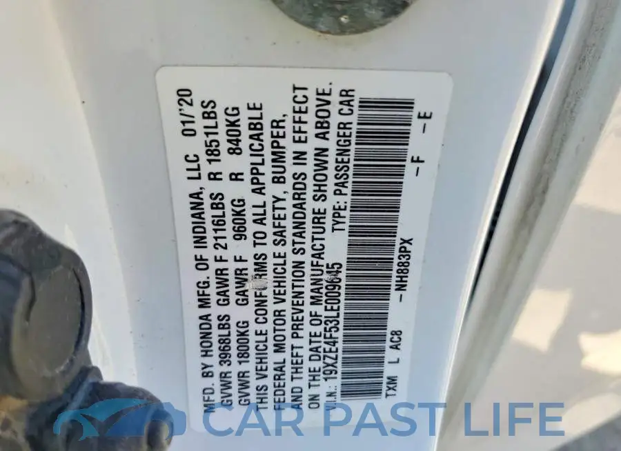 19XZE4F53LE009645# 12