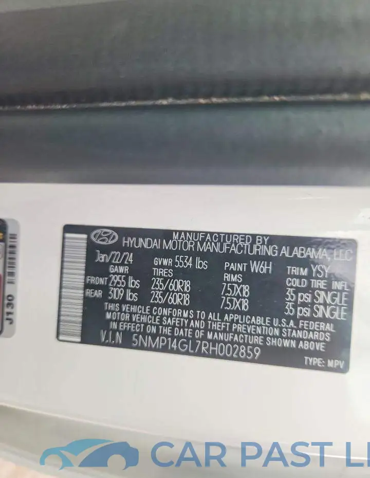 5NMP14GL7RH002859# 13