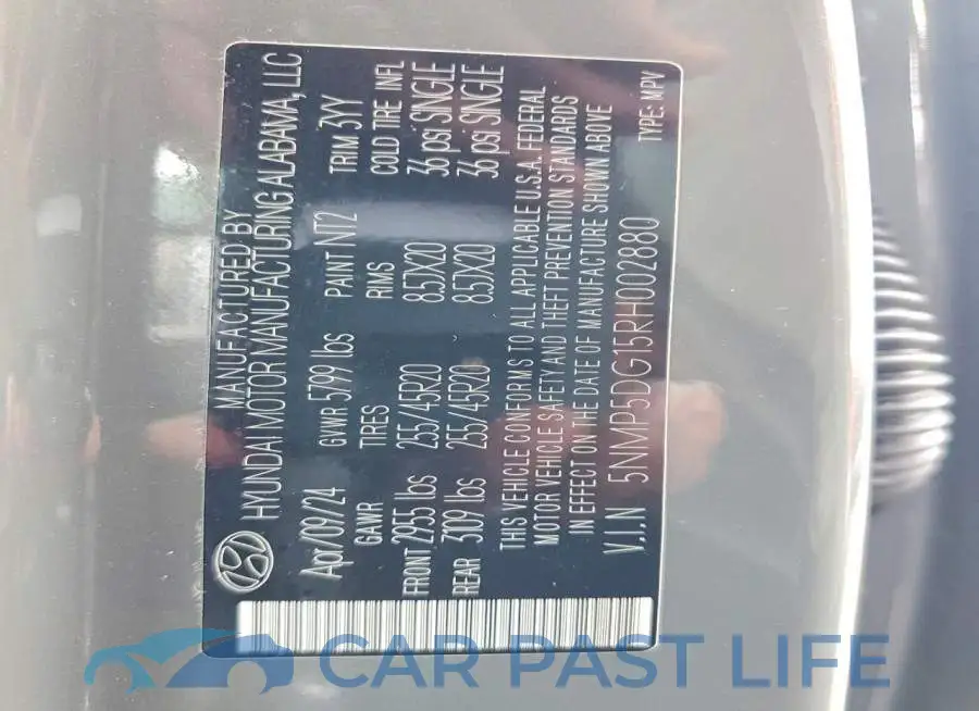 5NMP5DG15RH002880# 13