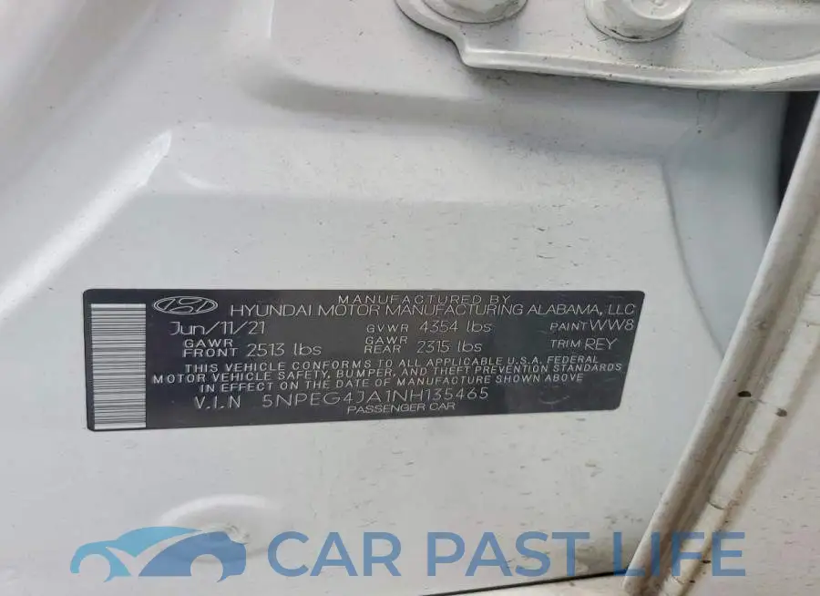 5NPEG4JA1NH135465# 12
