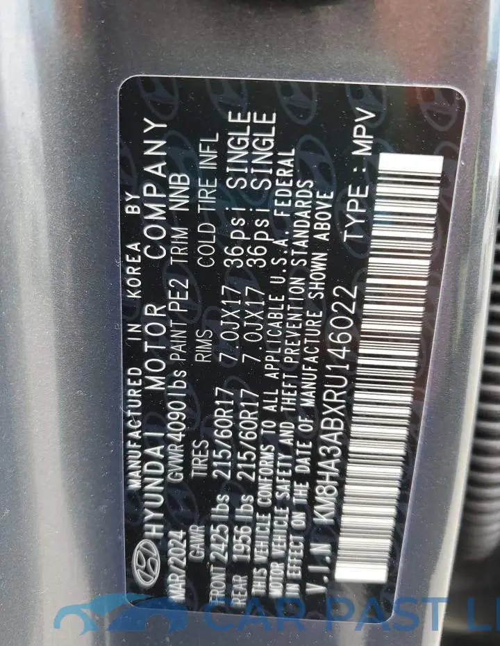 KM8HA3ABXRU146022# 14