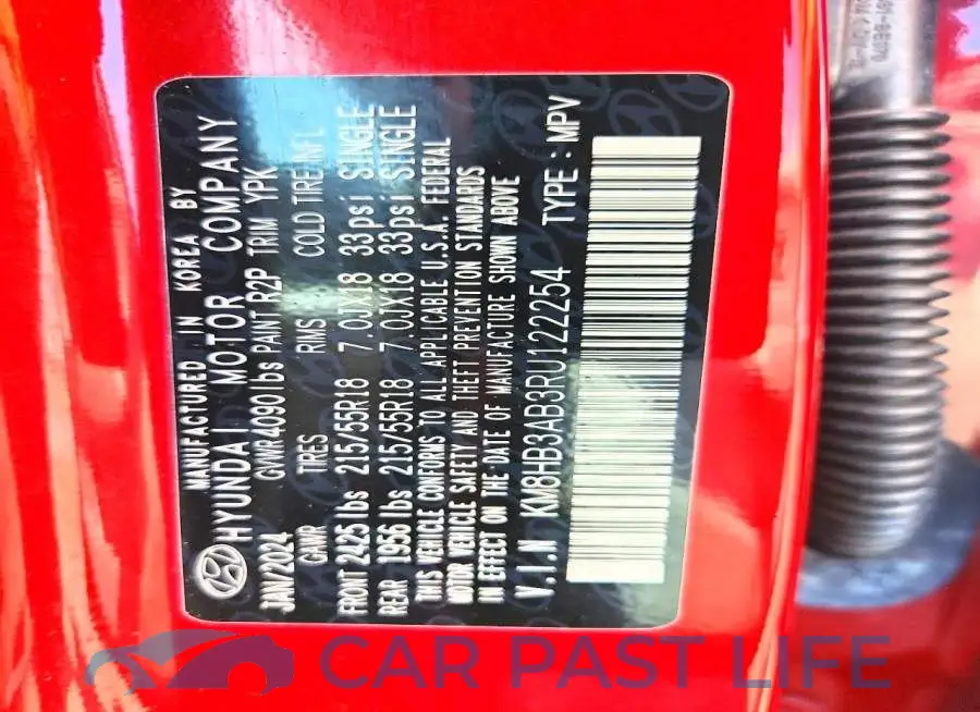KM8HB3AB3RU122254# 14