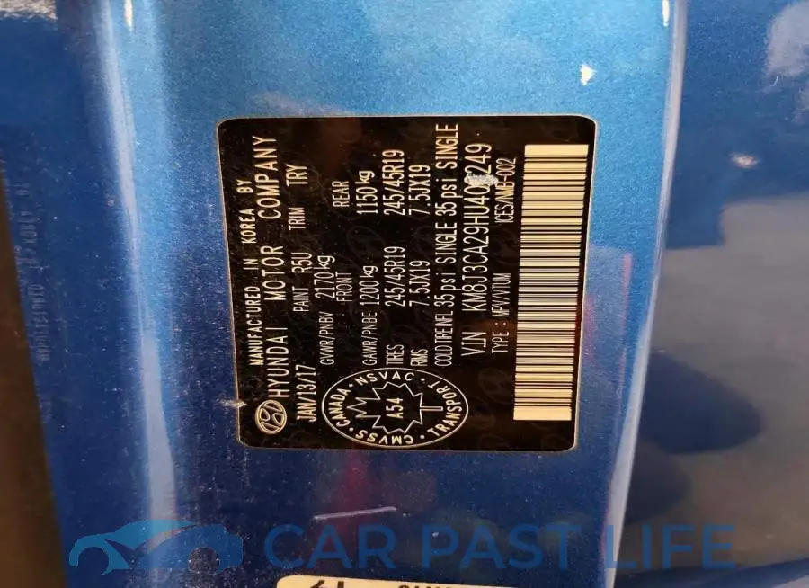 KM8J3CA29HU408249# 14