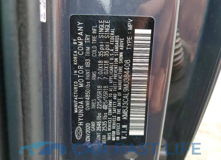 KM8J3CAL9MU384408# 14