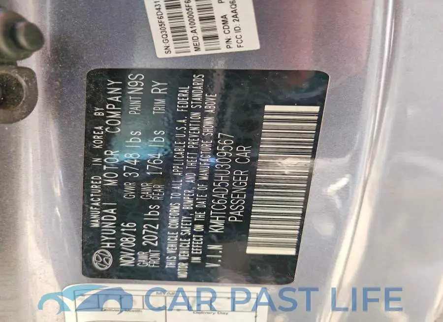 KMHTC6AD5HU309567# 12