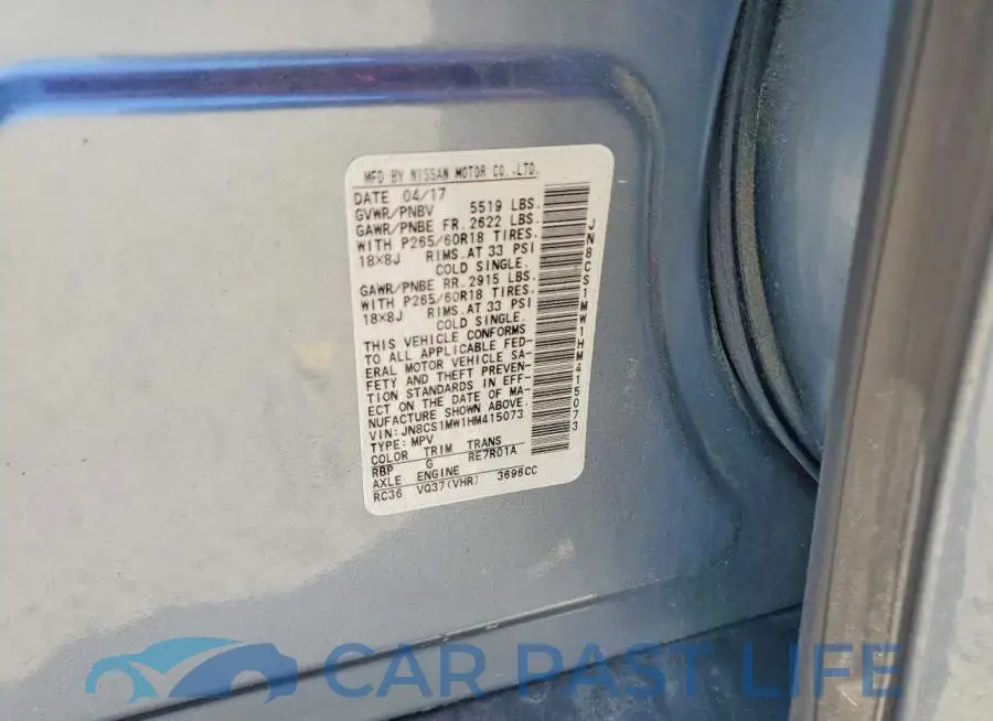 JN8CS1MW1HM415073# 13