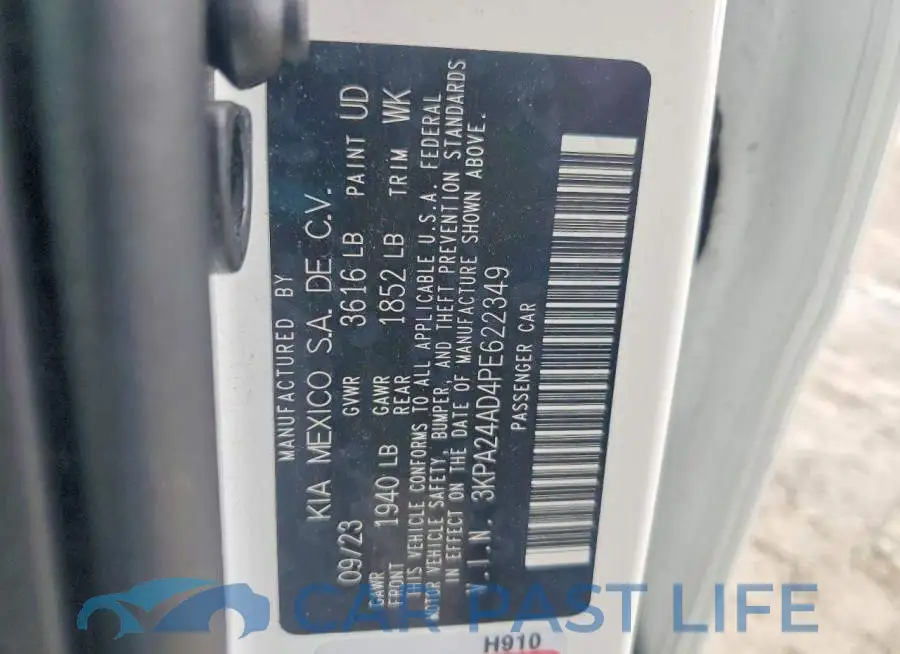 3KPA24AD4PE622349# 12