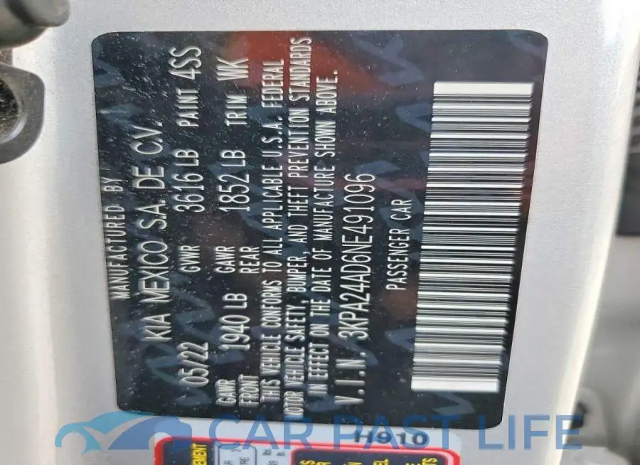 3KPA24AD6NE491096# 13