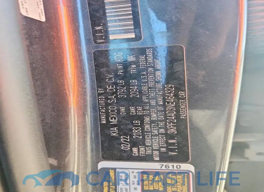 3KPF24AD3NE464329# 12