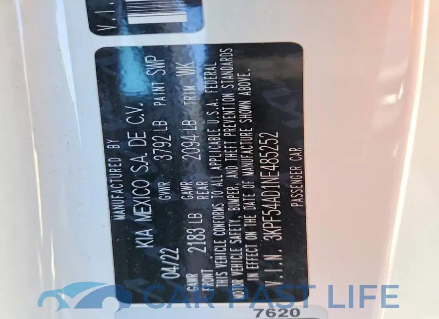 3KPF54AD1NE485252# 13