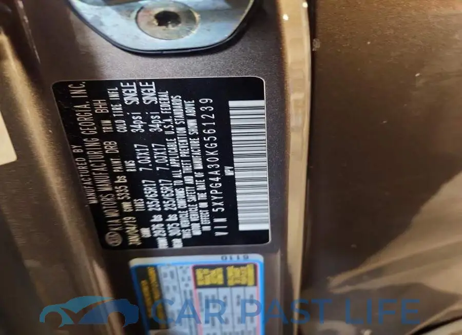 5XYPG4A30KG561239# 13