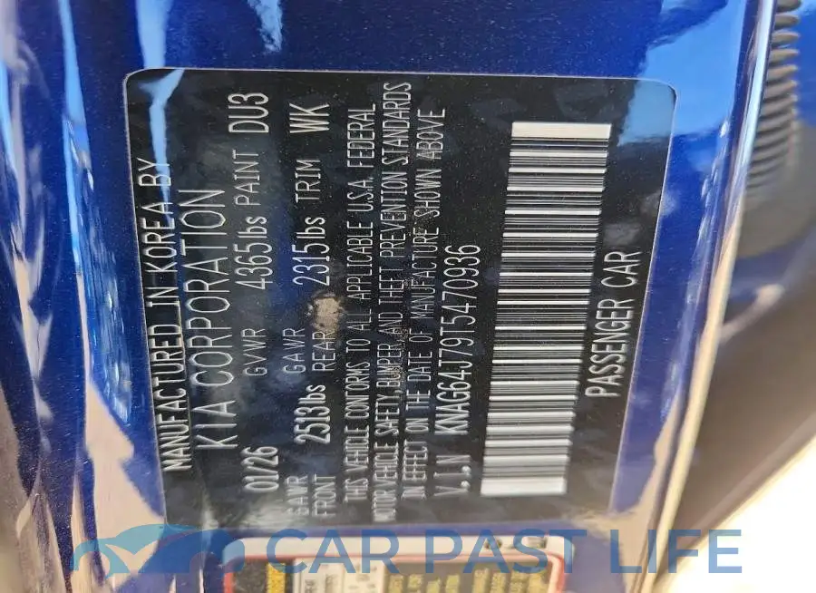 KNAG64J79T5470936# 13