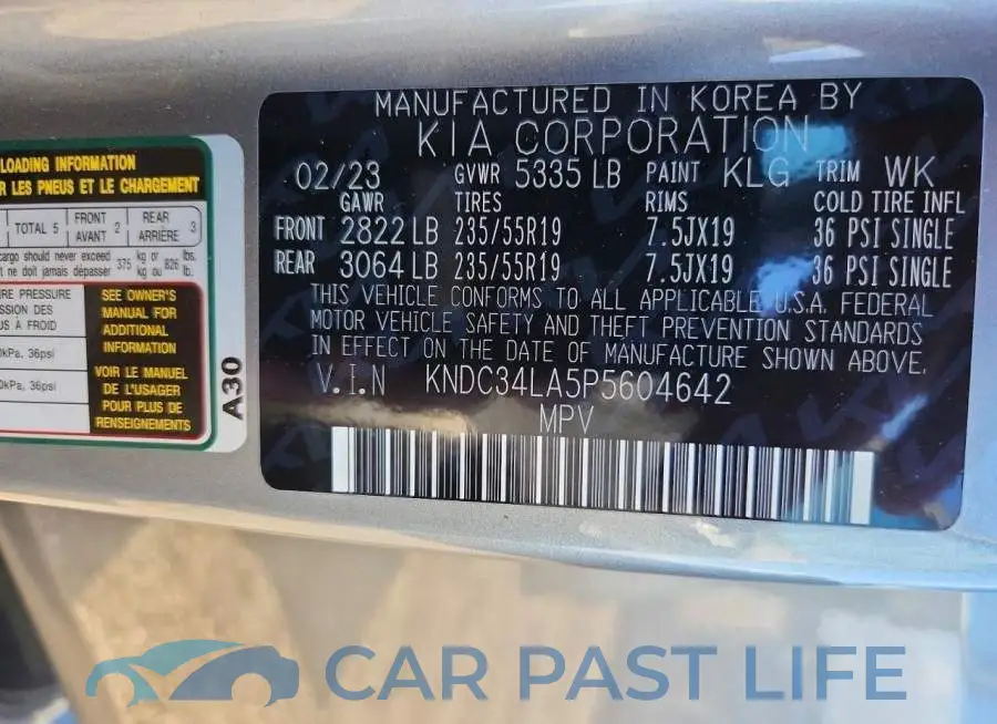 KNDC34LA5P5604642# 12