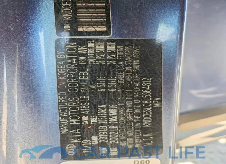 KNDCE3LC8L5364812# 13