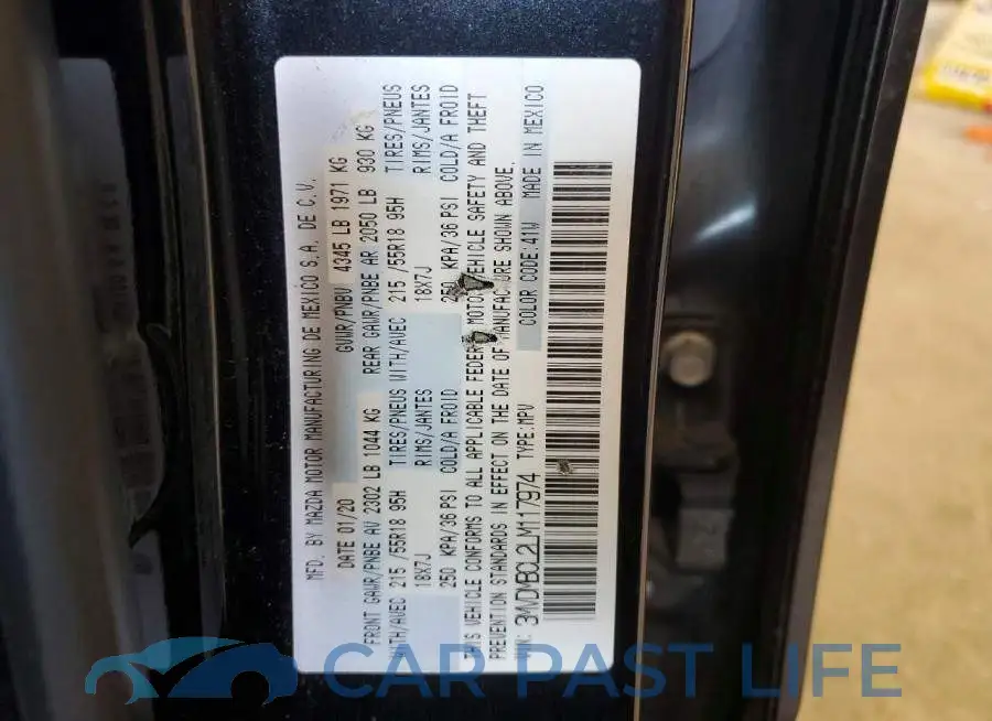 3MVDMBCL2LM117974# 12
