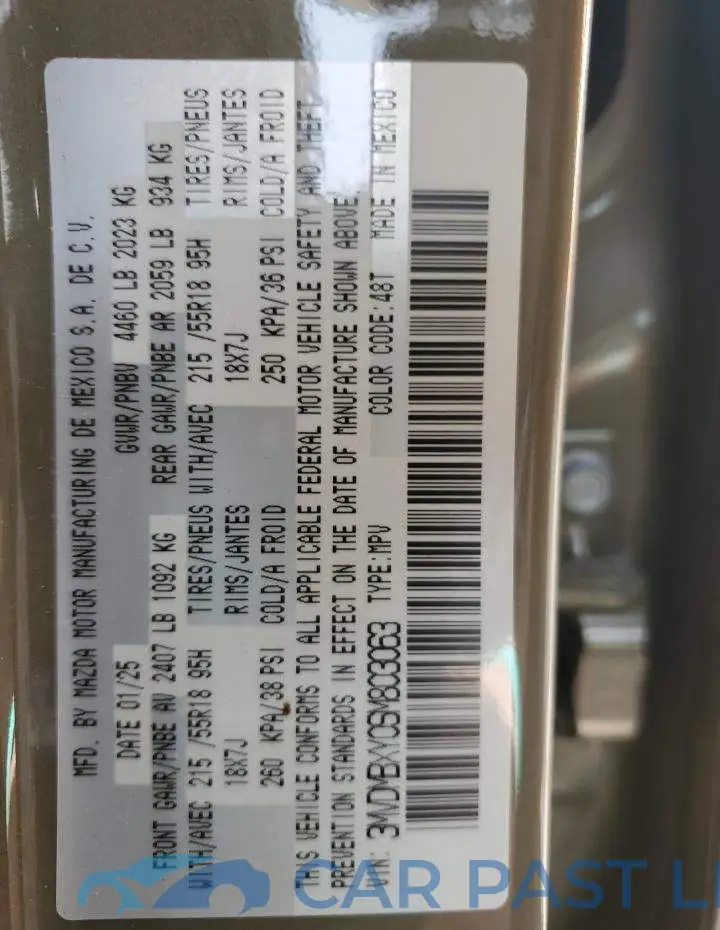 3MVDMBXY0SM803063# 13