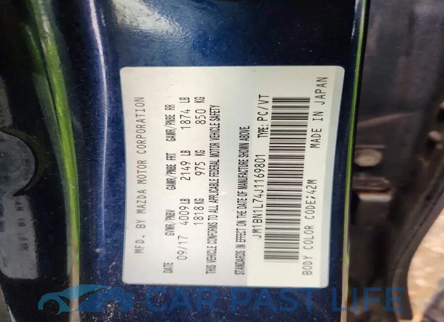 JM1BN1L74J1169801# 12