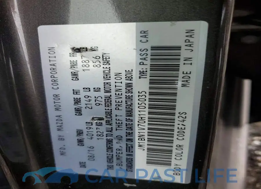 JM1BN1V70H1105035# 12