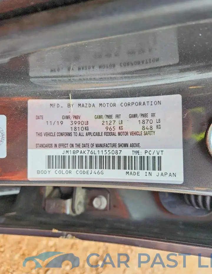 JM1BPAK76L1155087# 12