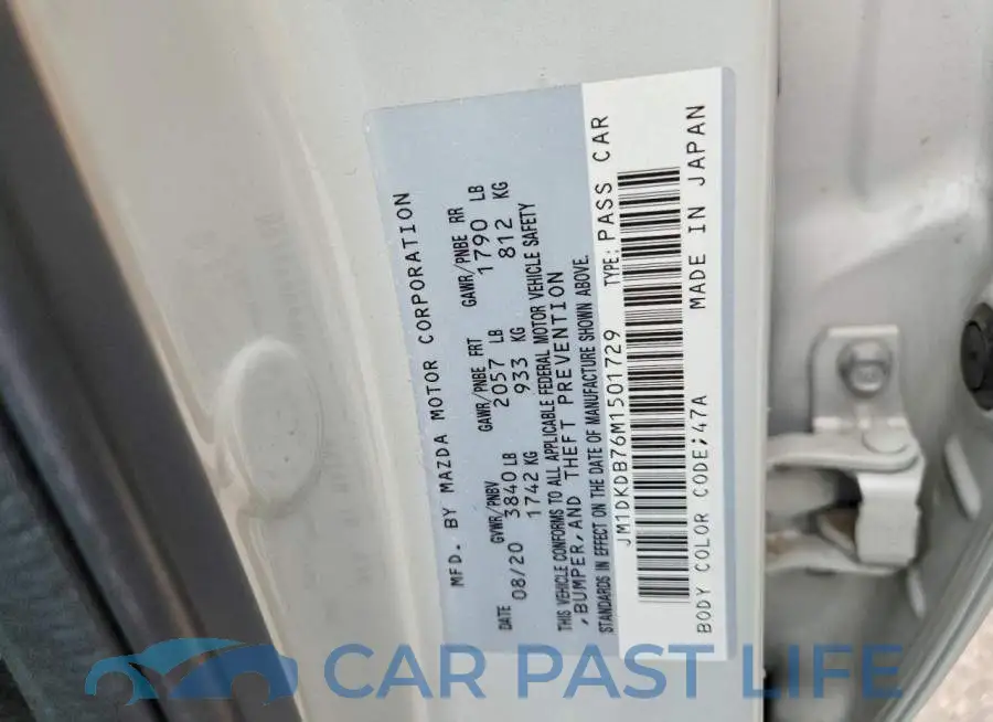 JM1DKDB76M1501729# 13