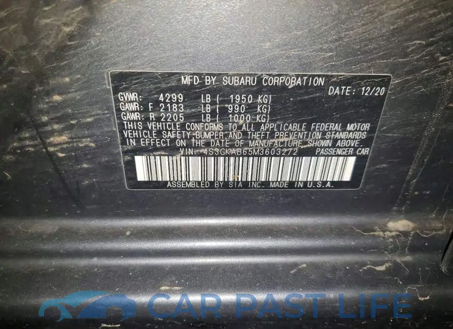 4S3GKAB65M3603272# 12