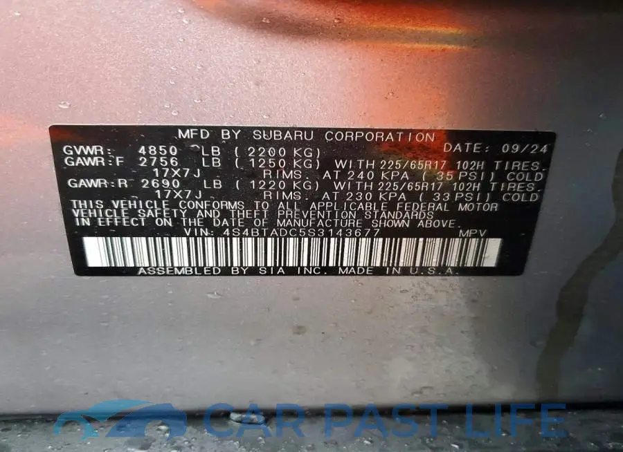4S4BTADC5S3143677# 13