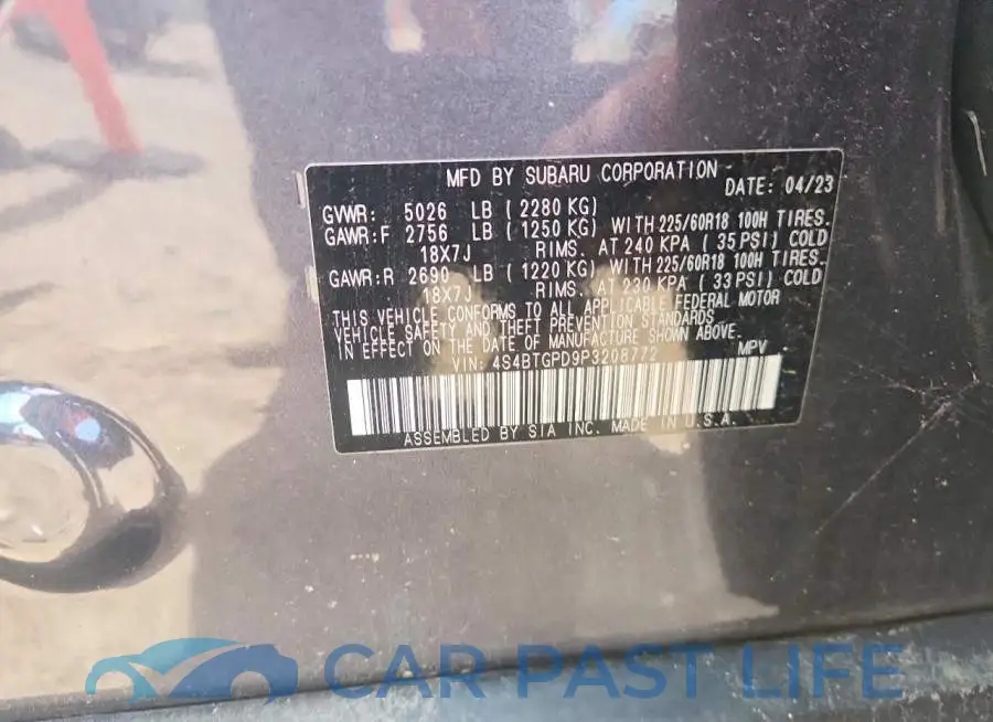 4S4BTGPD9P3208772# 13
