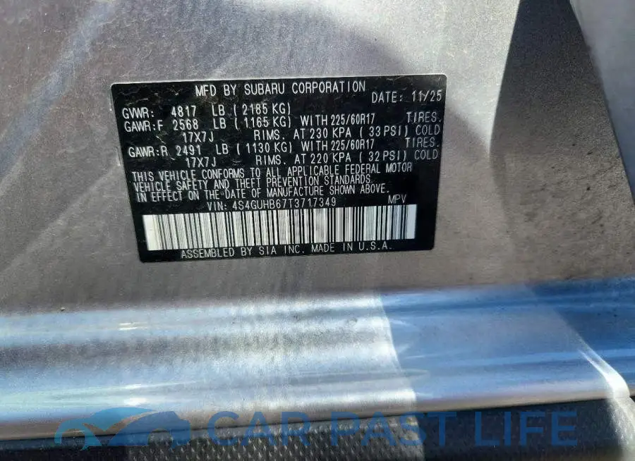 4S4GUHB67T3717349# 13