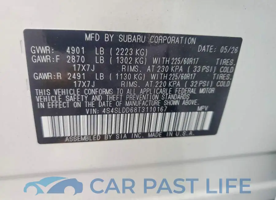 4S4SLDD68T3110167# 14