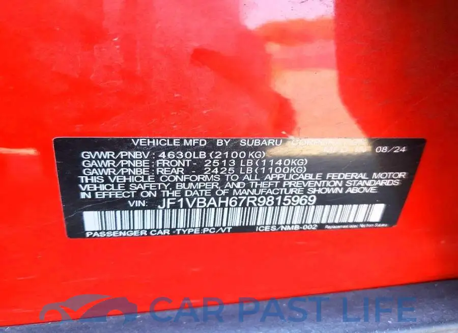 JF1VBAH67R9815969# 12