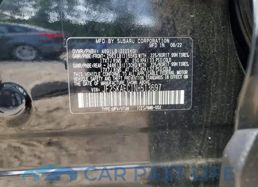 JF2SKAEC1NH513697# 12