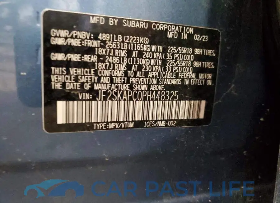JF2SKAPC0PH448325# 13