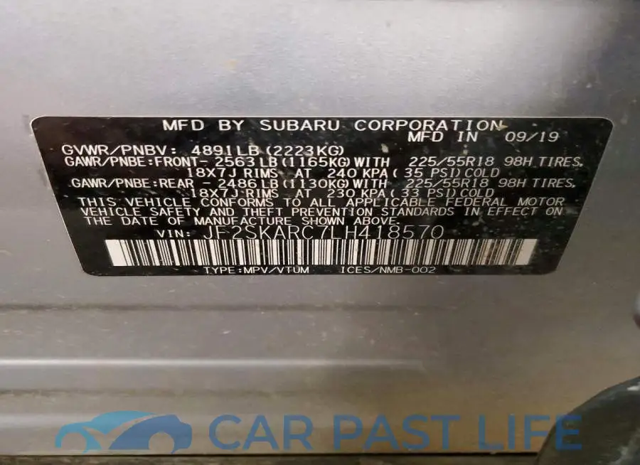 JF2SKARC7LH418570# 13