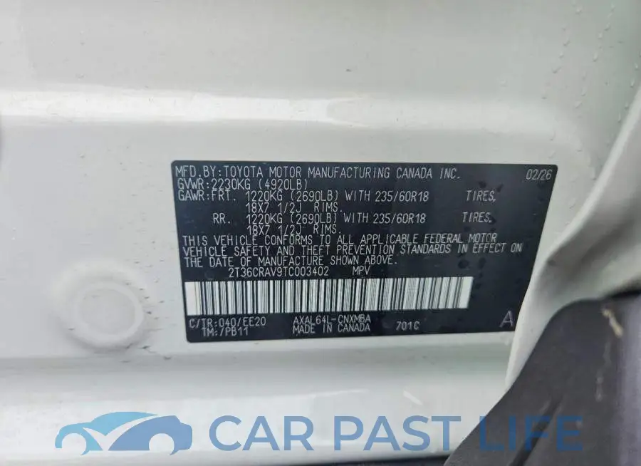2T36CRAV9TC003402# 13