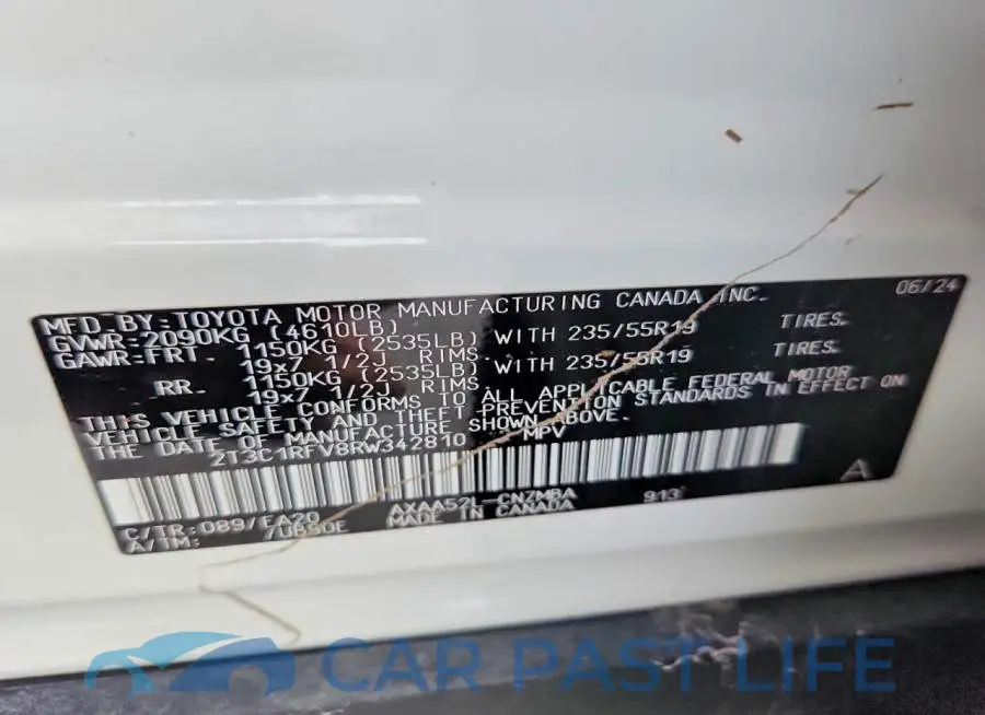 2T3C1RFV8RW342810# 13