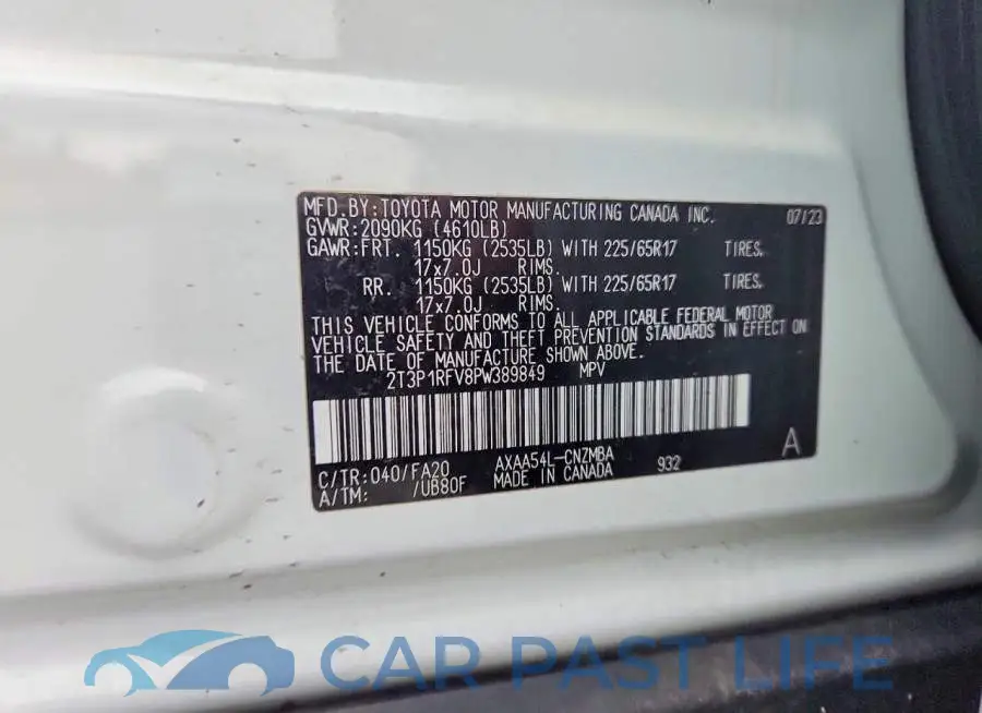 2T3P1RFV8PW389849# 13
