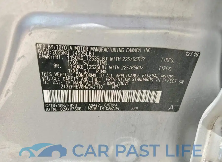 2T3ZFREV8HW342110# 13