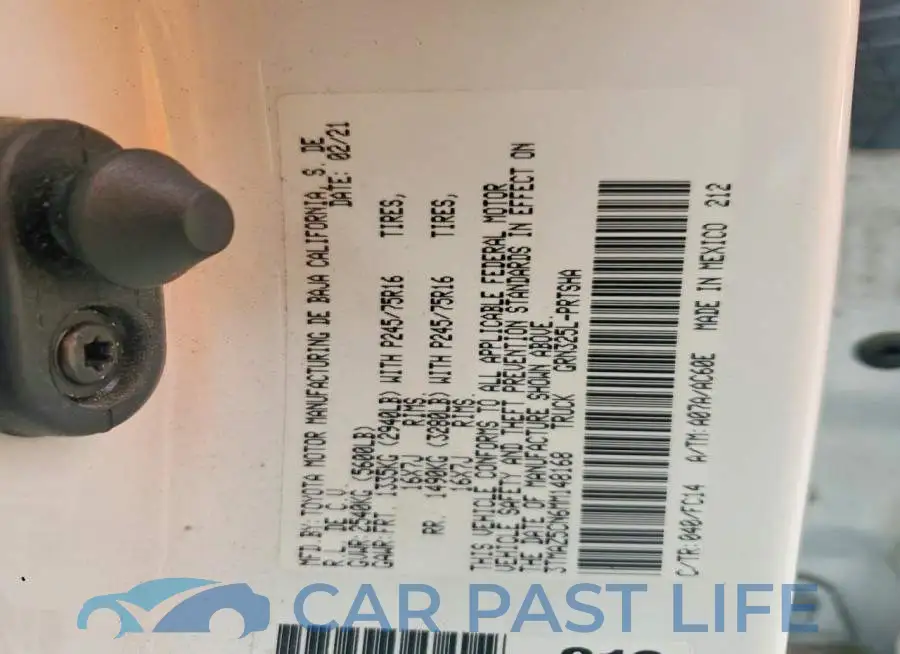 3TMAZ5CN6MM148168# 12