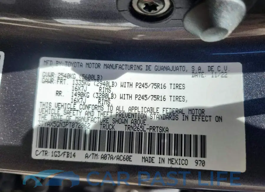 3TYAX5GN3PT072062# 12