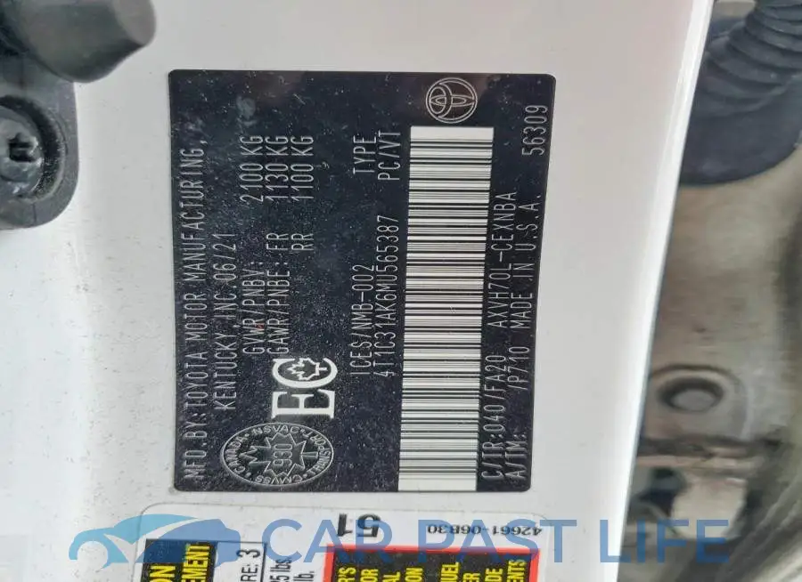 4T1C31AK6MU565387# 13