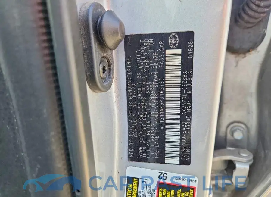 4T1G11AK6PU162425# 13