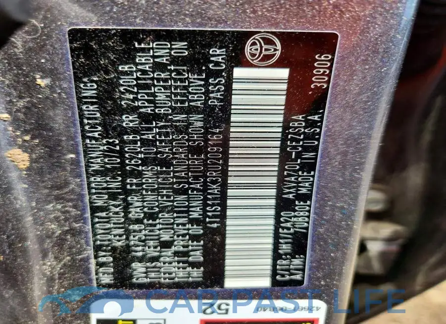 4T1S11AK3RU209164# 12