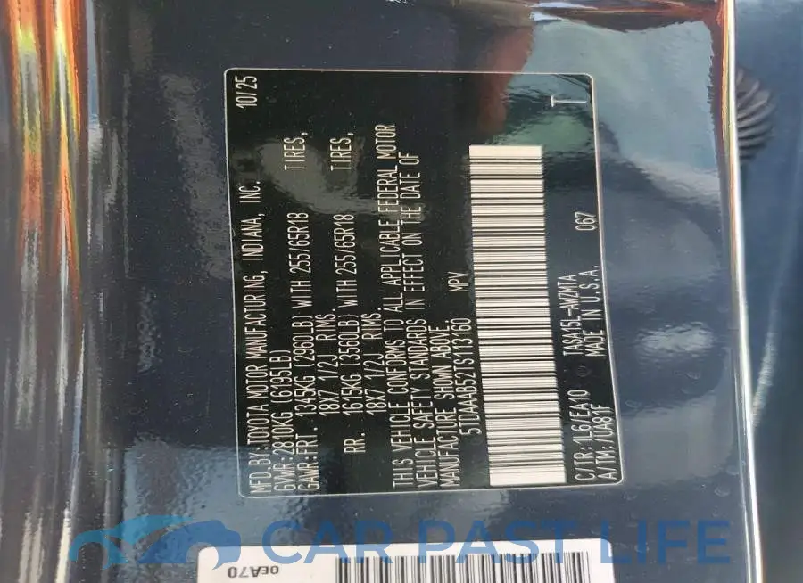 5TDAAAB52TS113160# 13
